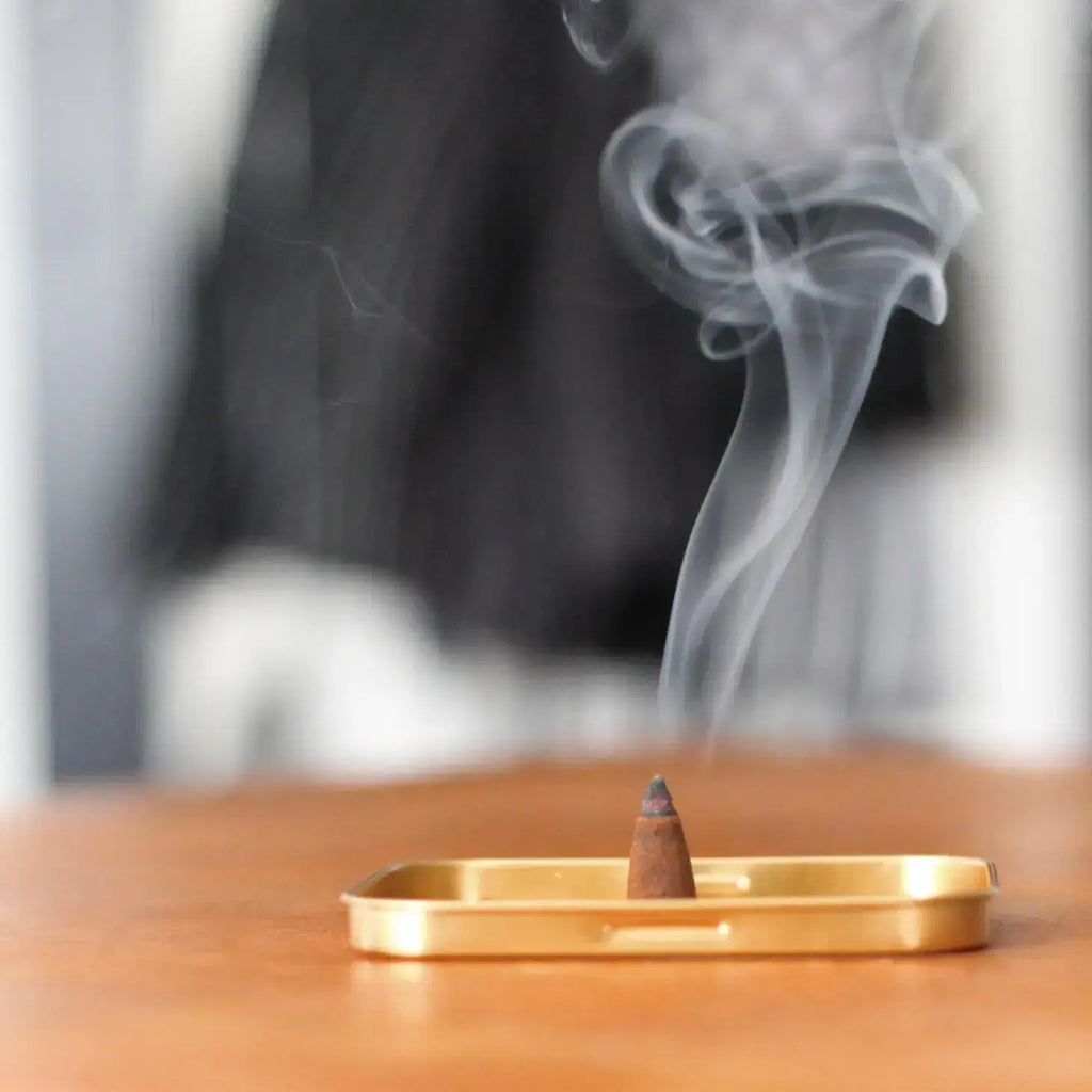 Patchouli + Driftwood Incense Cones, Tin of 30