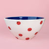 Ceramic Salad Bowl 1.5 L - 21 cm - White & Blue - Pomodoro