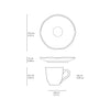 Organic Espresso coffee cup and Saucer 4.06 Oz Dijon