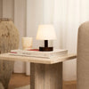Teddy Dark Brown Wooden Rechargeable Table Lamp | Dimmable & Cordless with 80 Hours Battery Life