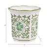 Plumeria Green and White Ceramic Scented Candle