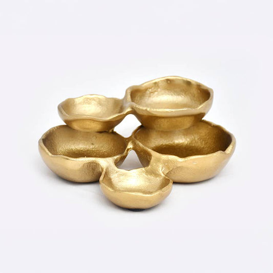 Aluminum Gold 5 Bowl Cluster