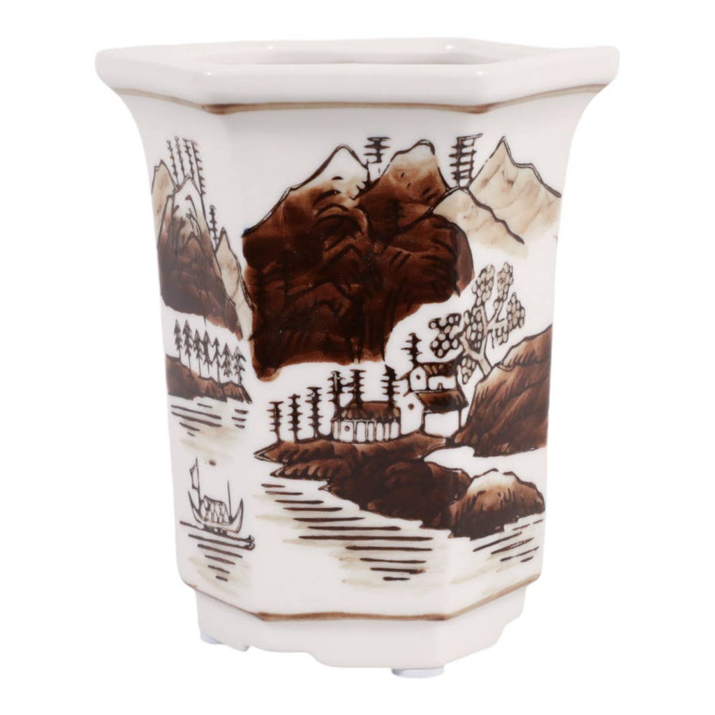 Sage & Eucalyptus Brown Ceramic Scented Candle