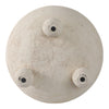 Planter - Ivory Pottery Round Textured On Ball Feet, 9 in.