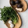 Smoked Bamboo Woven Basket Tray
