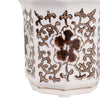 Plumeria Brown and White Ceramic Scented Candle
