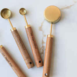 Wood Handle Measuring Spoons Set