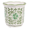 Plumeria Green and White Ceramic Scented Candle