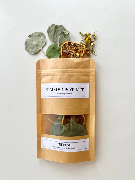 Refresh - Simmer Pot Kit - Eucalyptus, Lemon & Chamomile