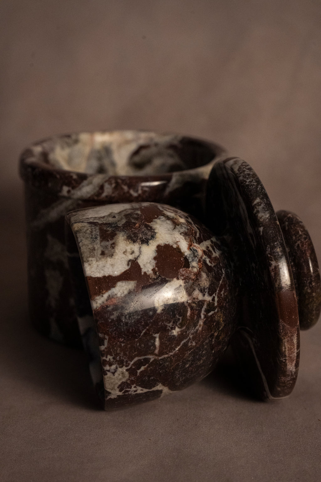 Butter Keeper - Red Zebra- Marble