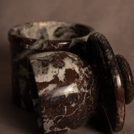 Butter Keeper - Red Zebra- Marble