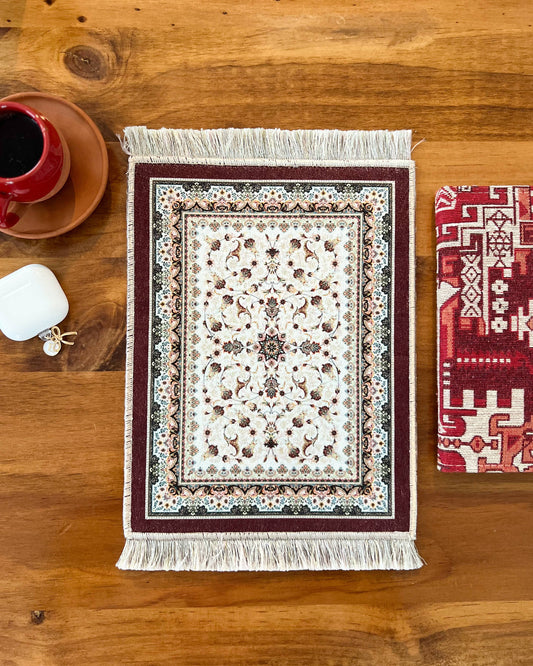 Miniature Rug Mousepad, Small Carpet, Turkish Rug