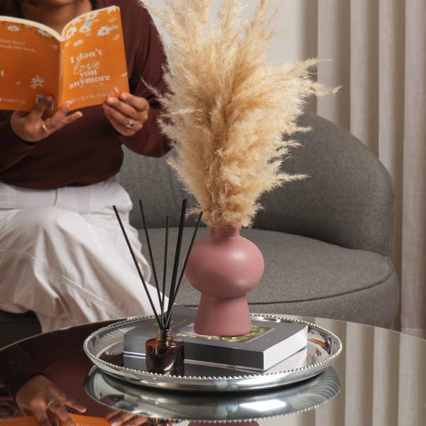 Round Beaded Tray - MD