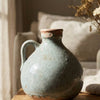 Ceramic Jug Vase, Vintage Style, Blue Grey - Delphi