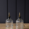 Olive Oil & Vinegar Glass Scallop Fluted Bottles