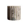 Beige Gray Marble Fluted Jar