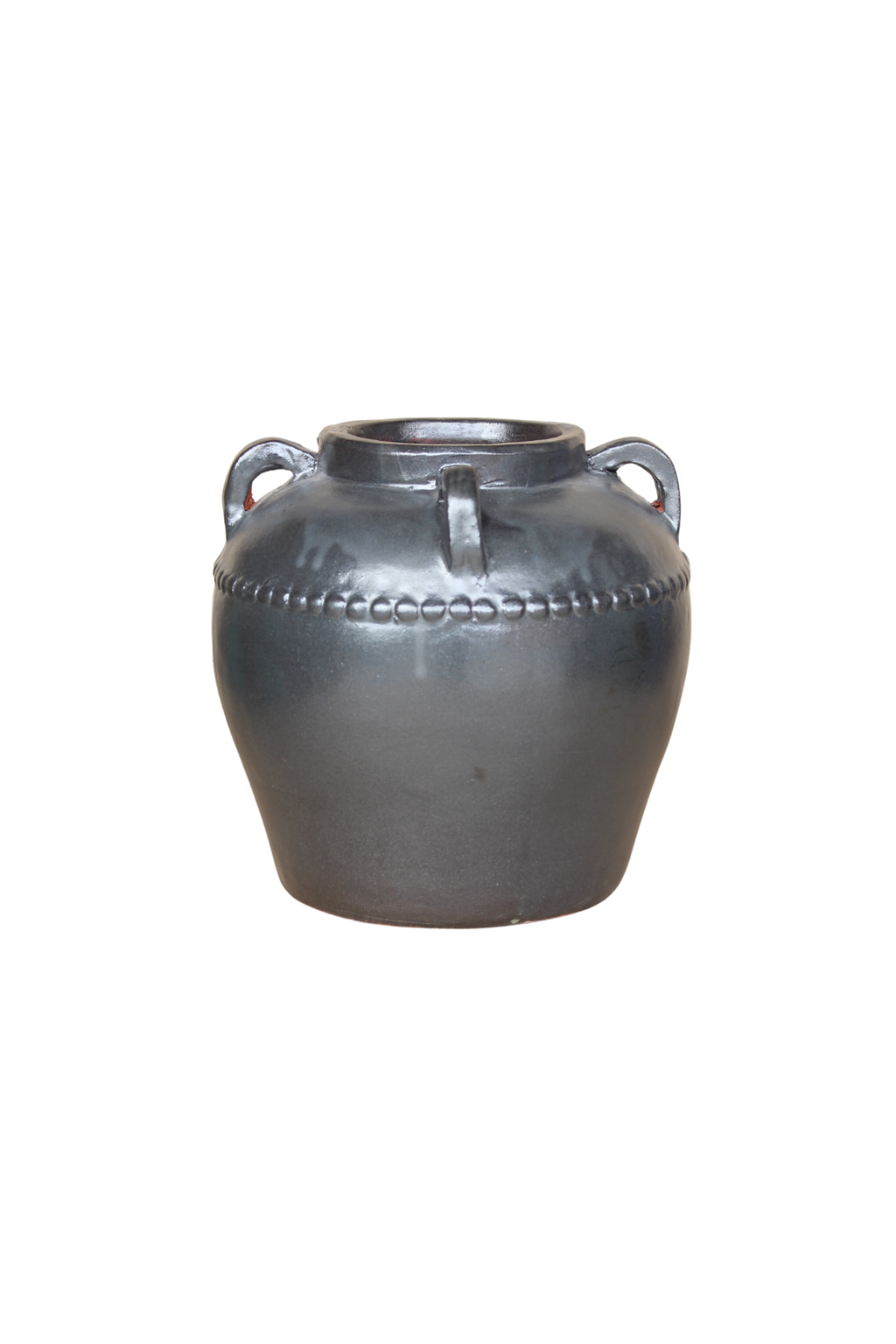 Dumont Grey Glazed Vase With Handles Small