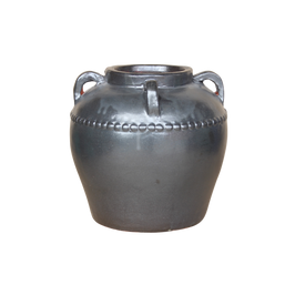 Dumont Grey Glazed Vase With Handles Small