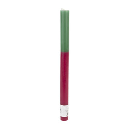 Green & Burgundy Straight Dinner Candle