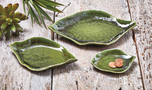 Organic Stoneware Leaf Dish