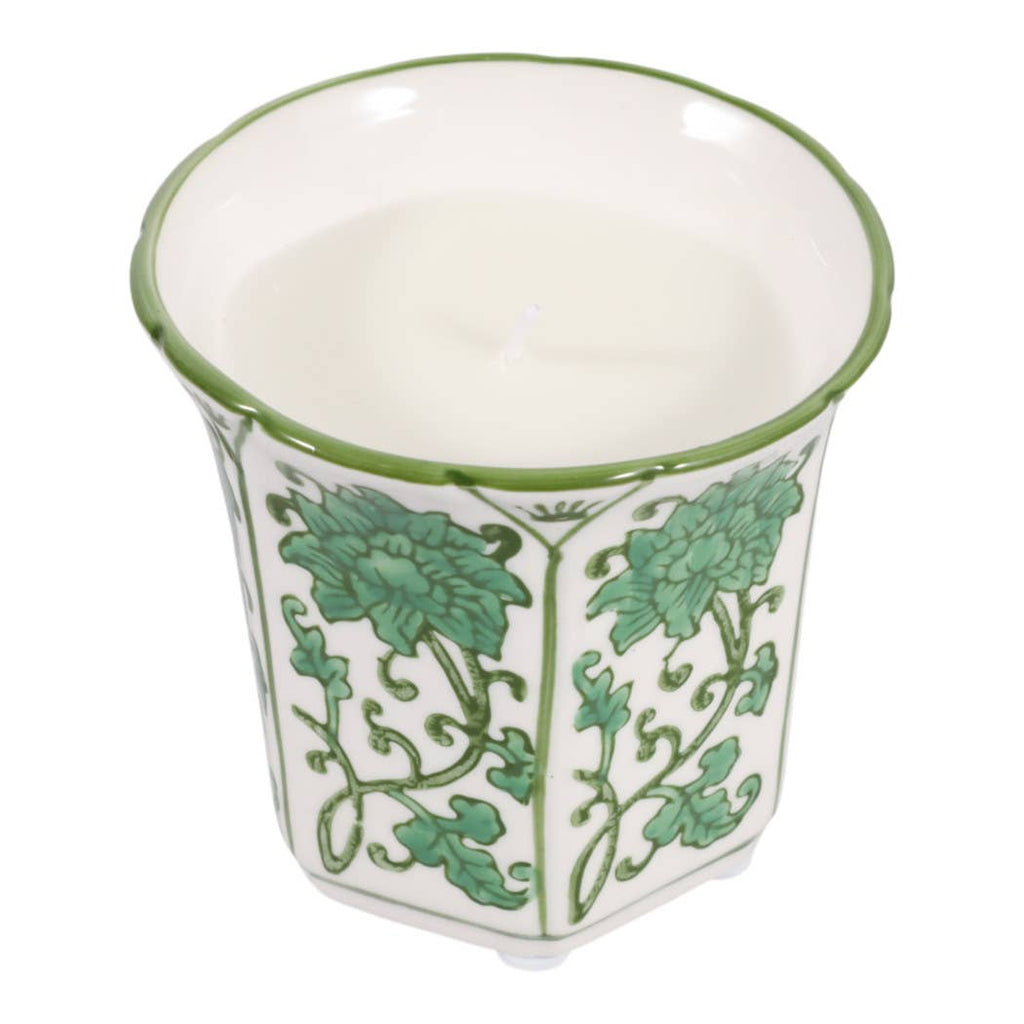 Lavender Verbena Green Ceramic Scented Candle