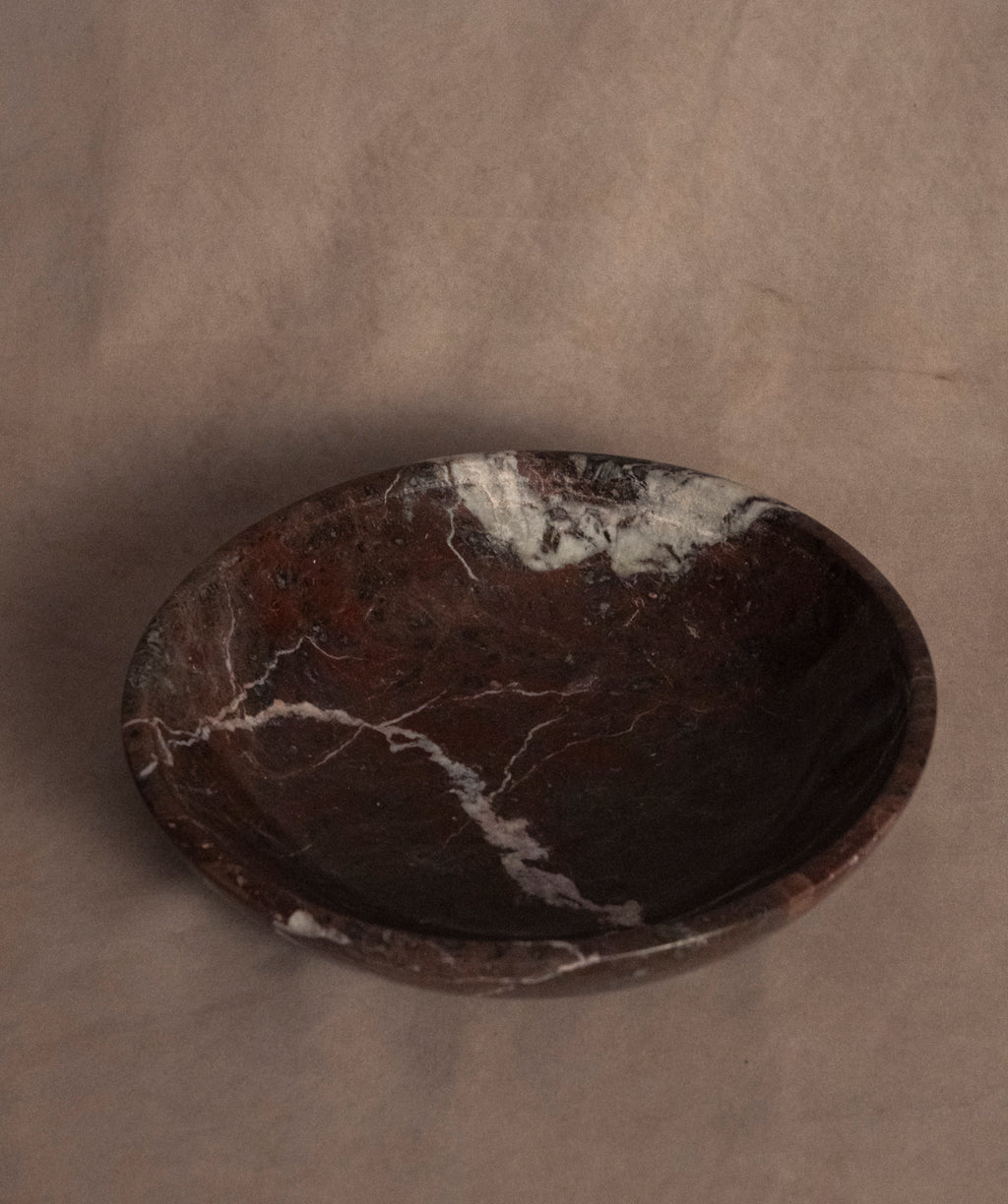 Classic Small Bowl- Red Zebra Marble