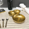 Gold Textured 3-Bowl Cluster Dish