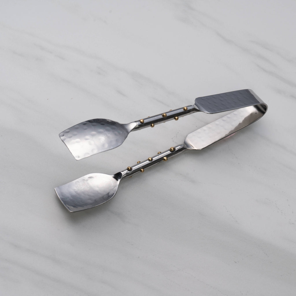 SS & Gold Dots Tongs