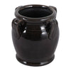 Black Ceramic Pen Holder w/ Handles