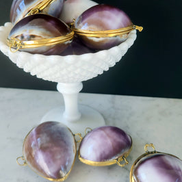 Purple Cowrie Trinket Pill Box, Coin Purse