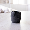 Noir Black Wash Vase With Handles Small