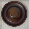 Lg Round Turned Serving Bowl Dark Walnut Dia 12"