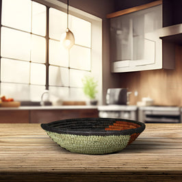 Handwoven Boho Bowl Basket - Organizer