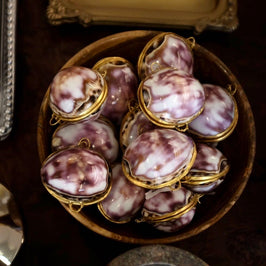 Purple Cowrie Trinket Pill Box, Coin Purse