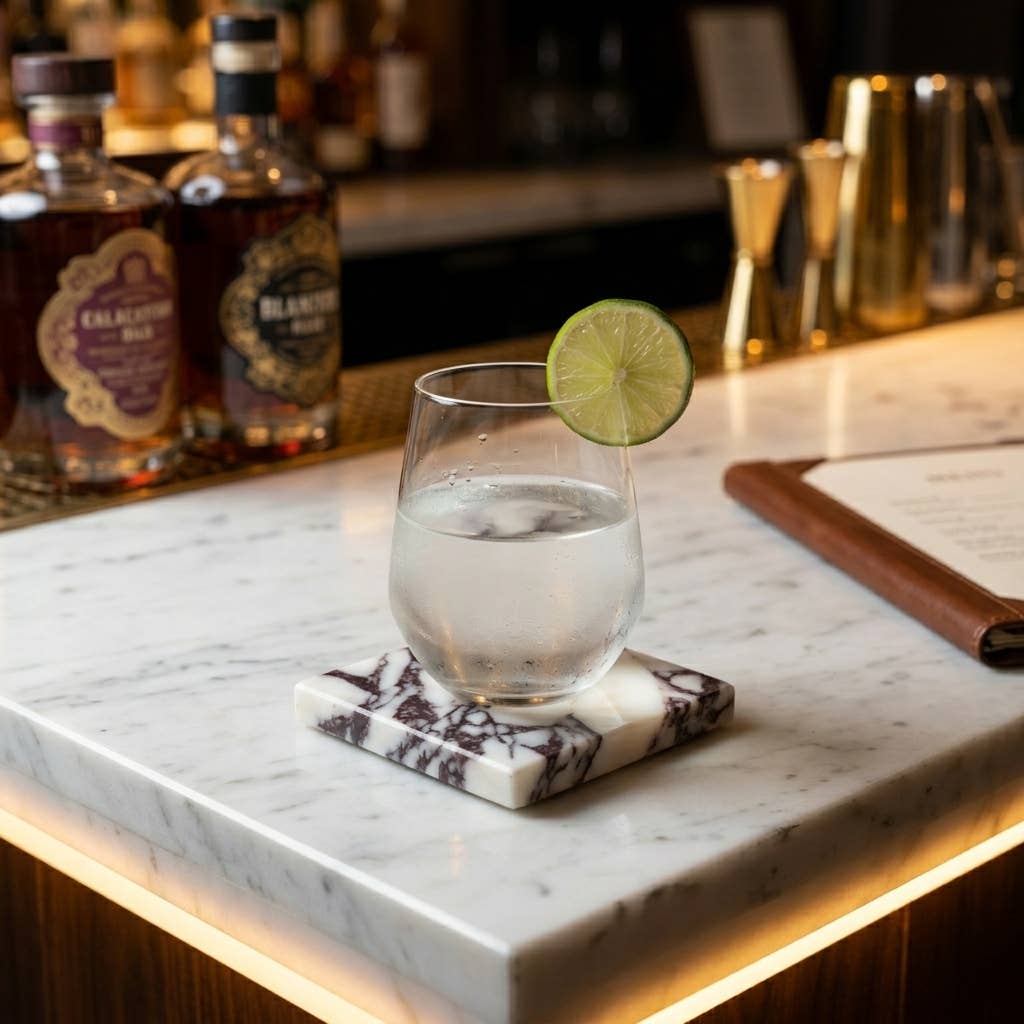 Natural Stone Drink Coasters | 4x4"