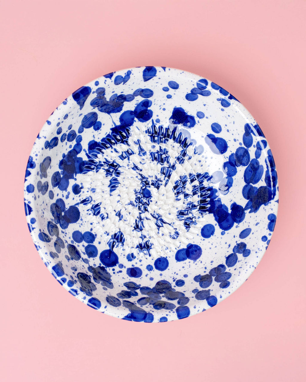 Medium Ceramic Garlic Grater Plate - Persian Blue