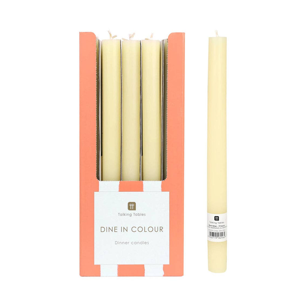 Cream Dinner Candle