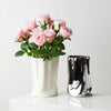 Modern Ceramic Vase, Minimalist Paper Bag Look, Home decor