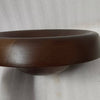 Sm Round Turned Serving Bowl Dark Walnut Dia 9.84"