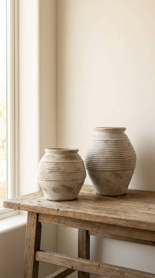 Terracotta Vase, Rustic Vintage Style - Toscana