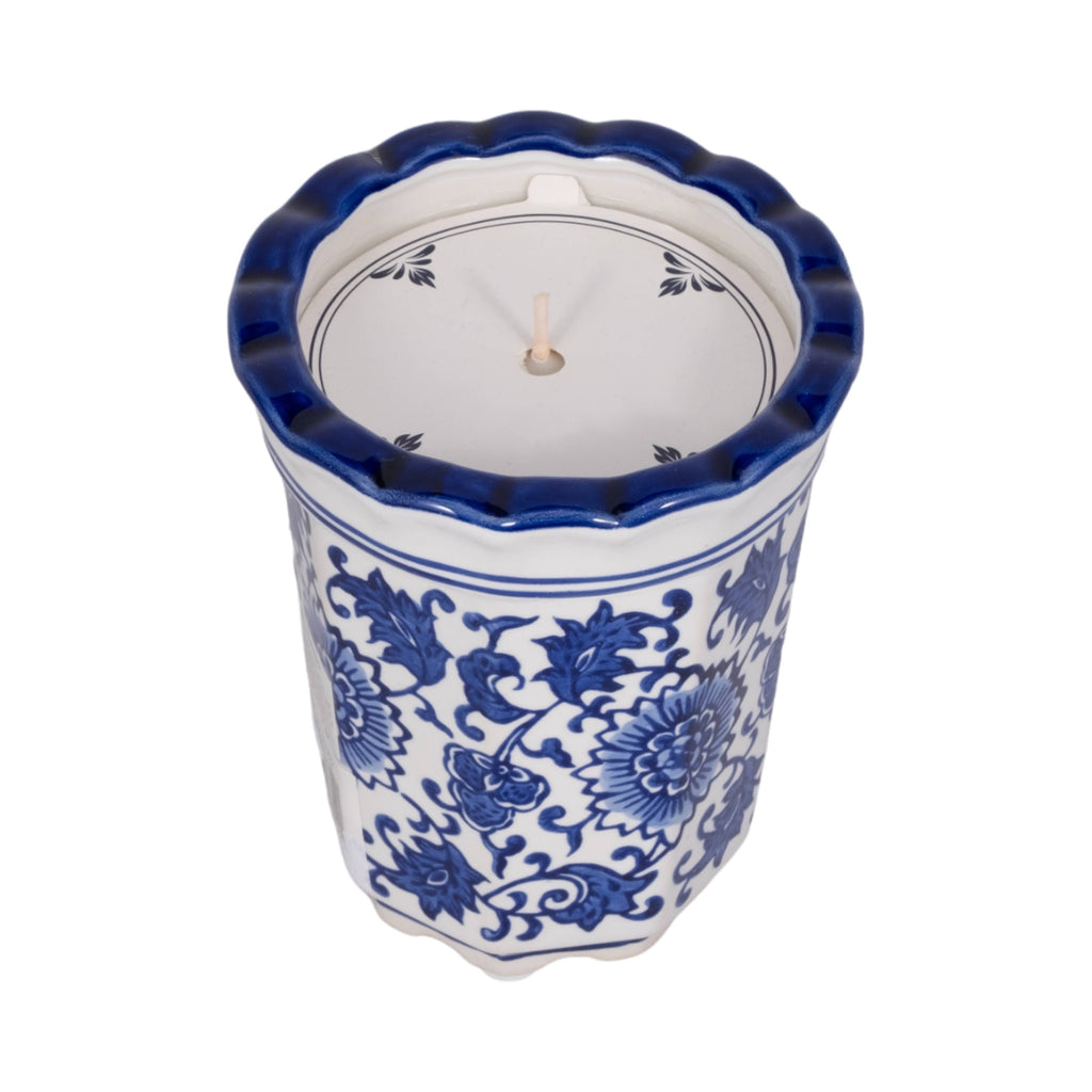 Jasmine Blue/White Ceramic Scented Candle