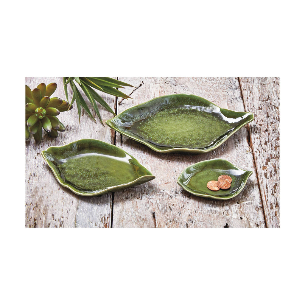 Organic Stoneware Leaf Dish