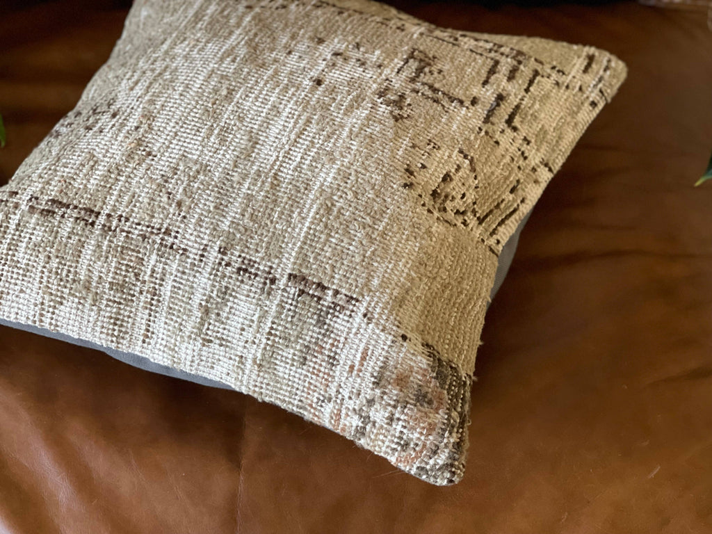 Vintage Turkish Rug Pillow | Taj 16’