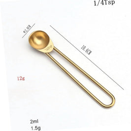 Gold Colored Stainless Steel Measuring Spoons – 5 Pcs Set