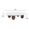 White Marble Cake Stand w/ Wood Feet