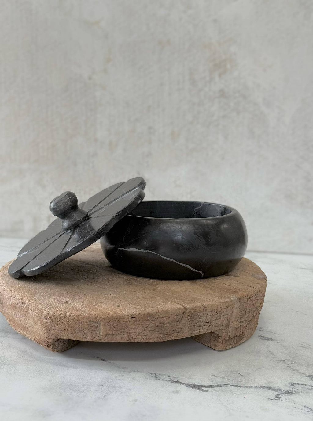 Marble Trinket Box, Black