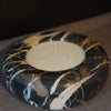 Bespoke Black and Gold Marble Donut Bowl Candle
