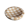 Checkered Travertine Dish