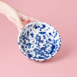 Medium Ceramic Garlic Grater Plate - Persian Blue