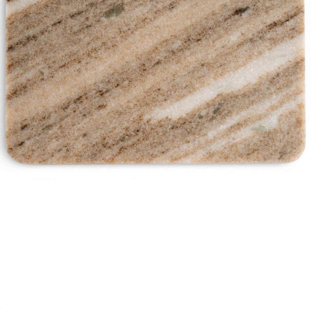 Square Marble Platter – Beige